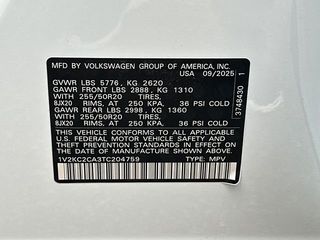 New 2026 Opal White Pearl Volkswagen 2.0T SE w/Technology image 36