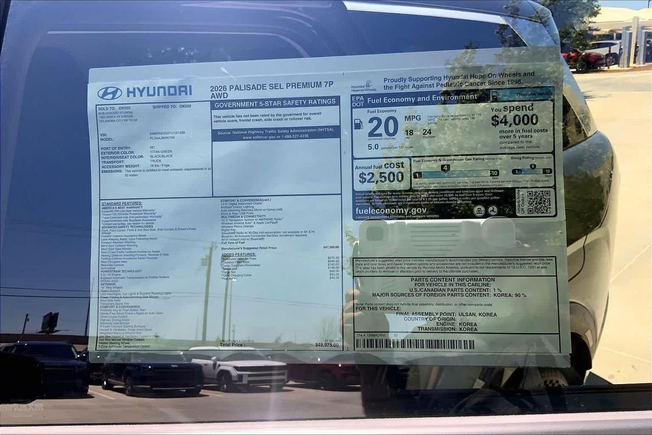 New 2026 Titan Green Hyundai SEL Premium AWD image 18