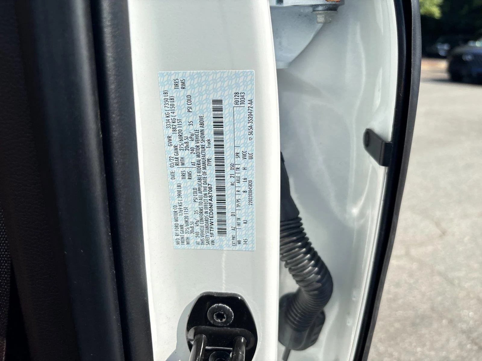 Used 2022 Star White Metallic Tri-Coat Ford King Ranch image 12