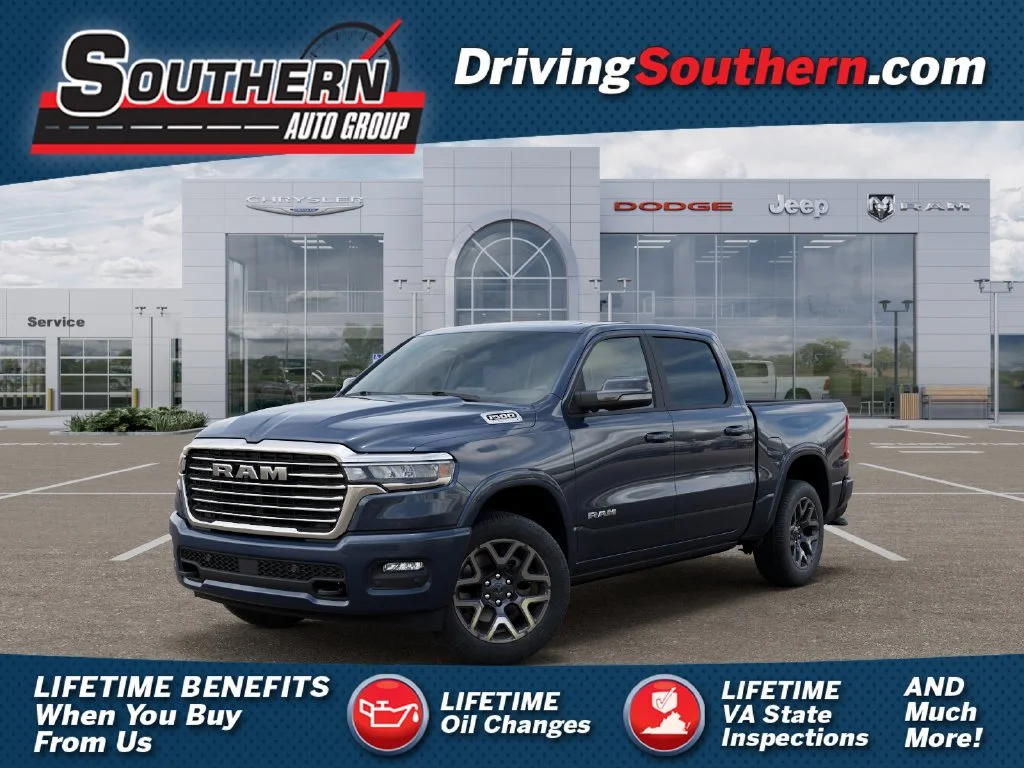 New 2027 Forged Blue Metallic Exterior Paint RAM Laramie image 1