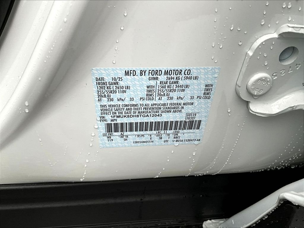 New 2026 Star White Metallic Tri-Coat Ford Active image 13