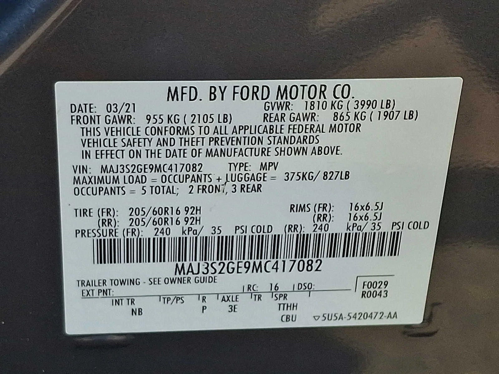 Used 2021 Smoke Metallic Ford SE image 27