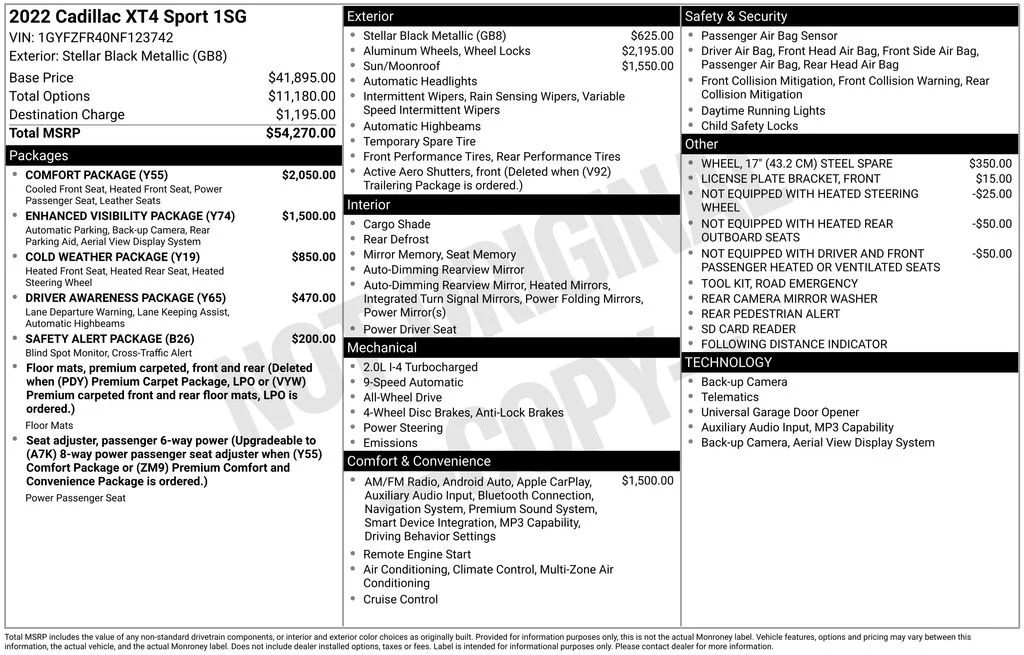 Used 2022 Black Cadillac Sport image 45