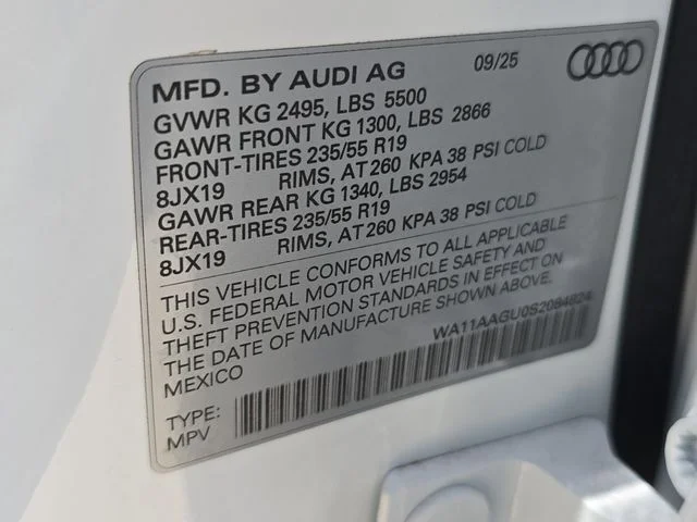 Used 2025 White Audi 2.0T Premium image 39