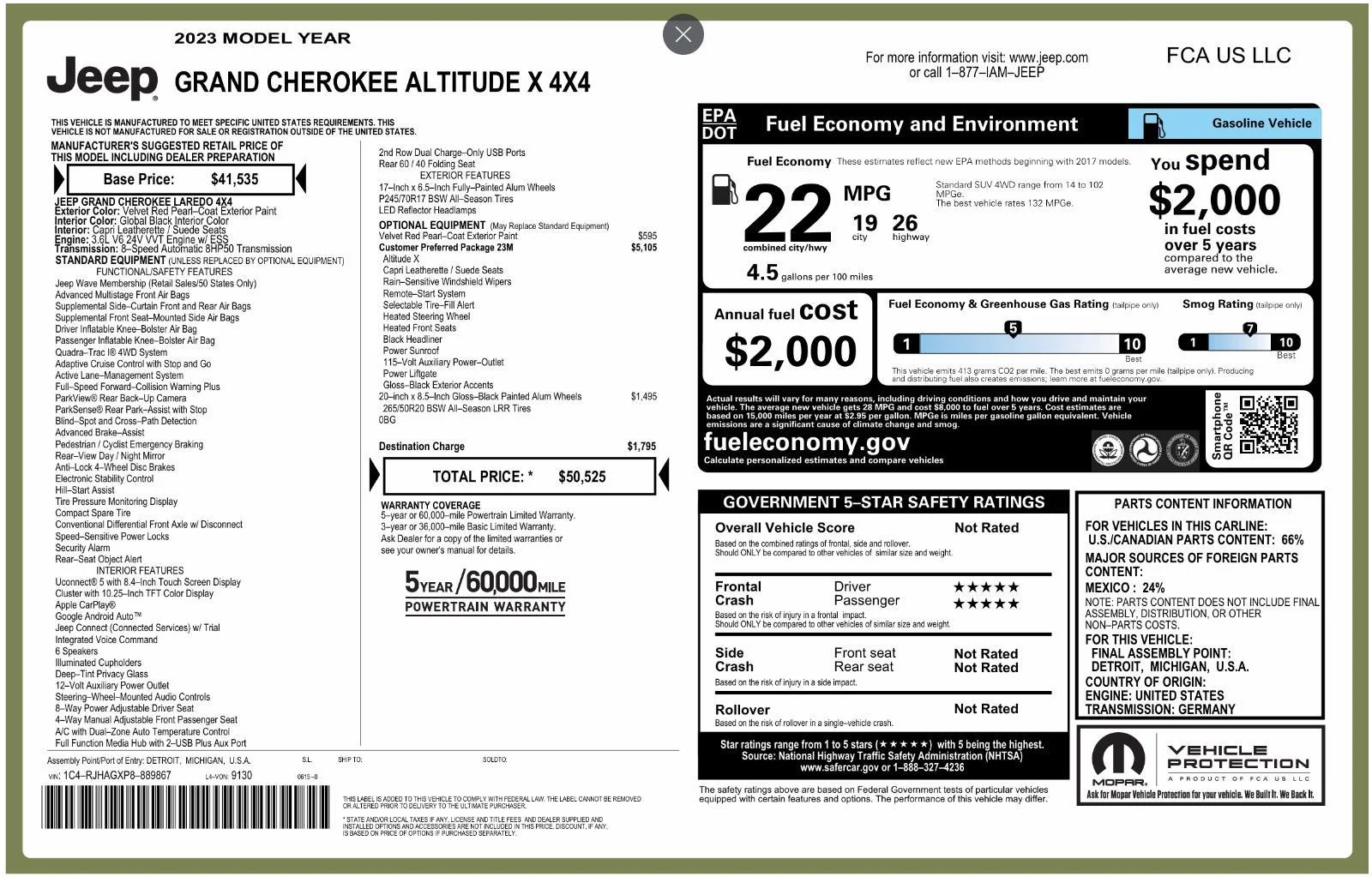 Used 2023 Velvet Red Pearlcoat Jeep Altitude X image 9