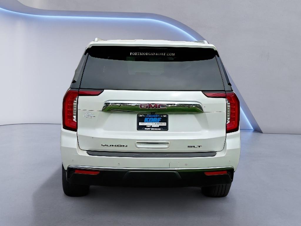 Used 2021 White Frost Tricoat GMC SLT image 4