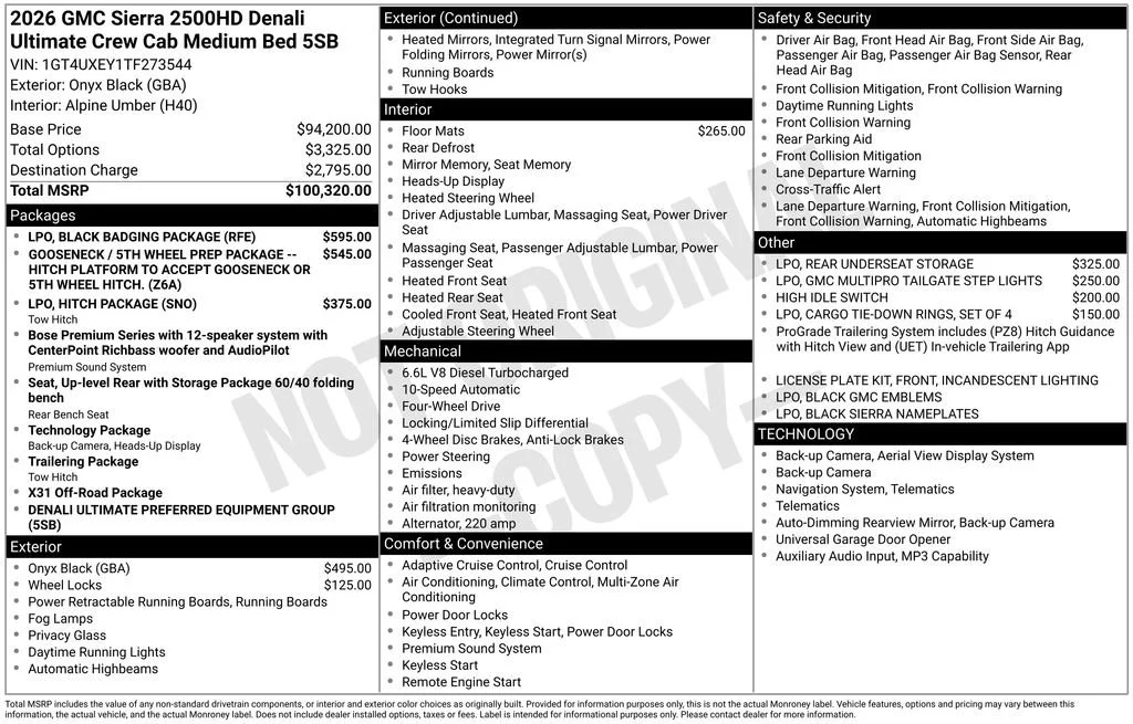 New 2026 Onyx Black GMC Denali Ultimate image 16