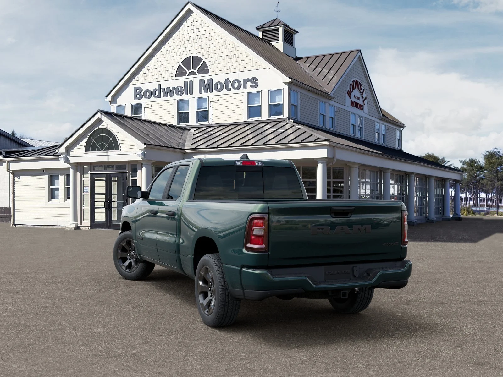 New 2026 Serrano Green Metallic RAM Express Quad Cab 4x4 6