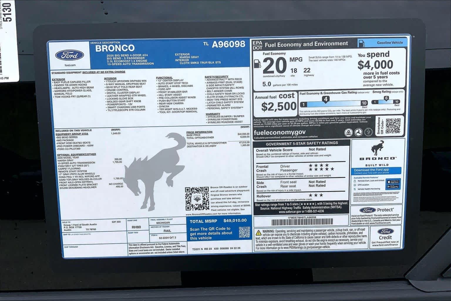 New 2026 Marsh Gray Ford Big Bend® image 21