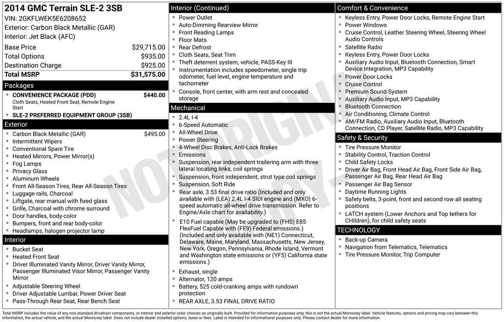Used 2014 Carbon Black Metallic GMC SLE image 9