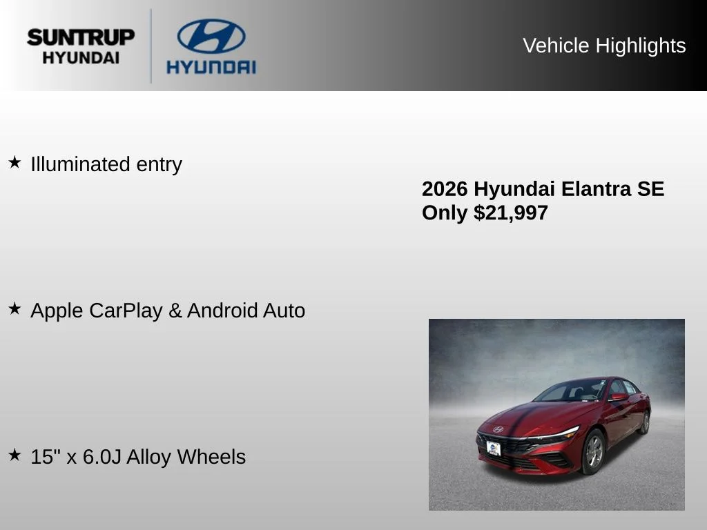 Used 2026 Ultimate Red Hyundai SE image 16