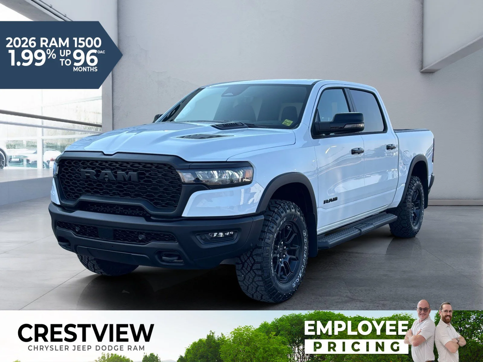 New 2026 Bright White Ram Rebel image 1