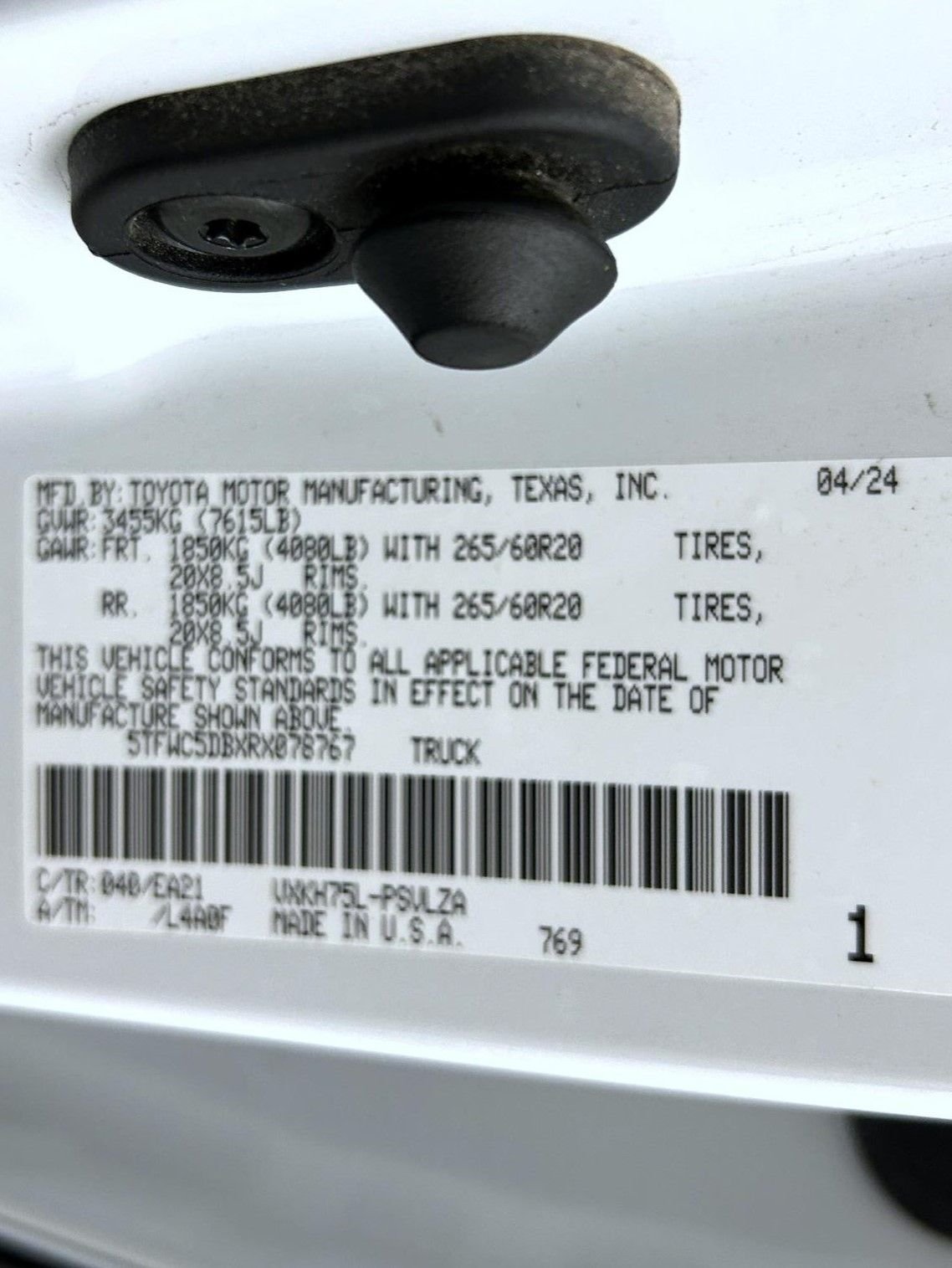 Used 2024 White Toyota Limited image 26