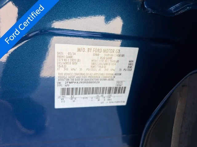 Certified Used 2024 Blue Ford SEL image 30