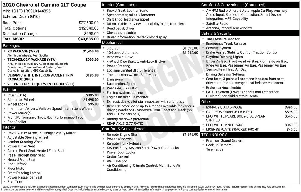 Used 2020 CRUSH Chevrolet 2LT image 35