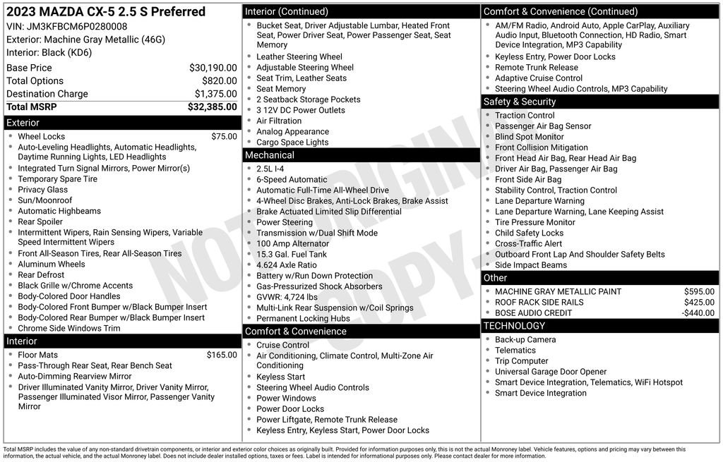 Used 2023 Gray Mazda 2.5 S Preferred Package image 7