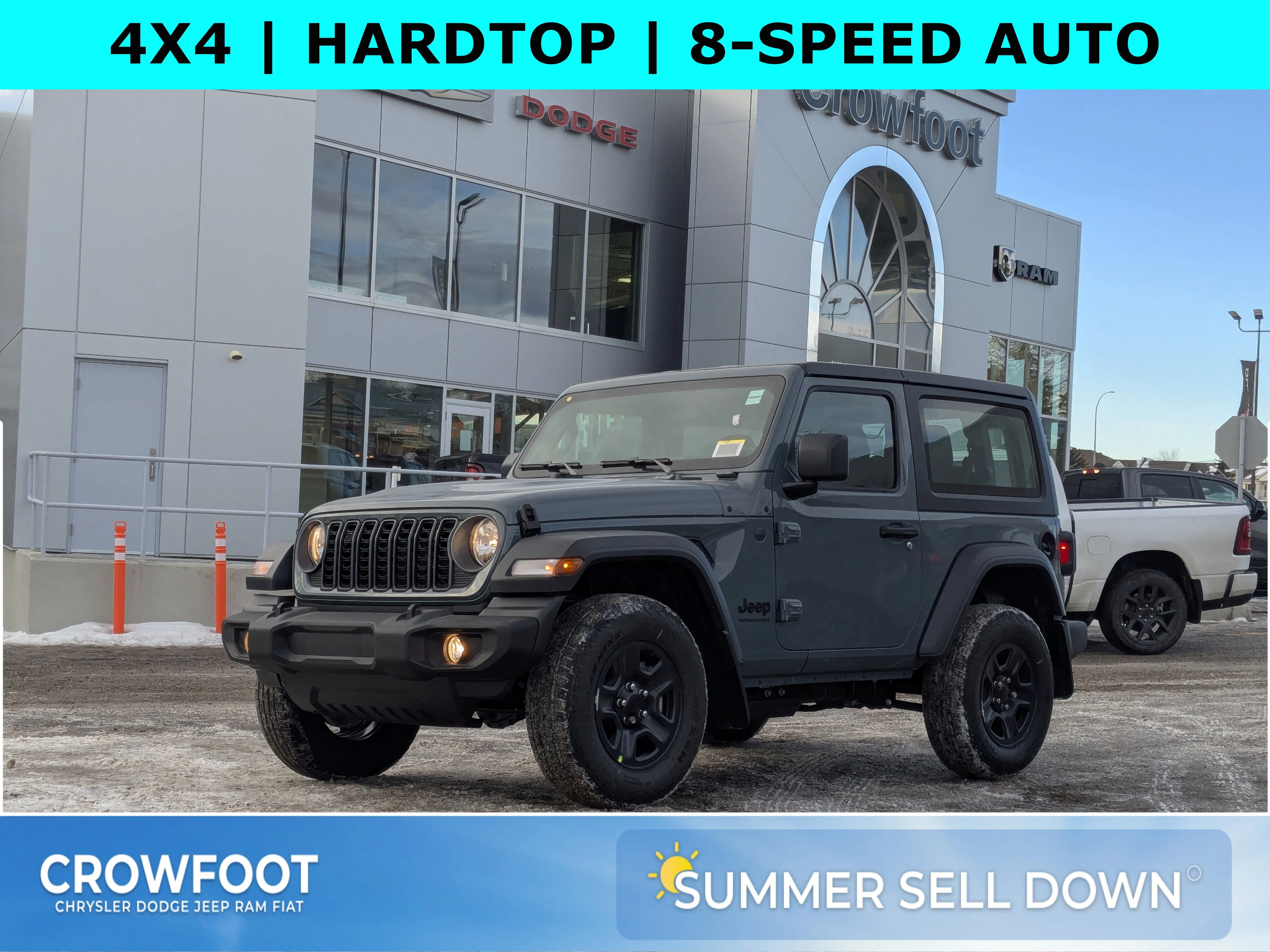 New 2026 Dark blue Jeep Sport - - 2.0L Turbo Engine - 12.3 Uconnect 5 Display - Black Freedom Hardtop - 8-Speed Auto & More image 1