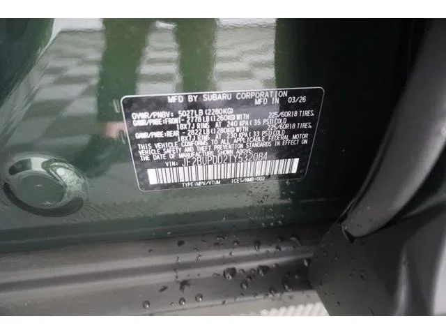 New 2026 DEEP EMERALD GREEN PEARL Subaru Limited image 12