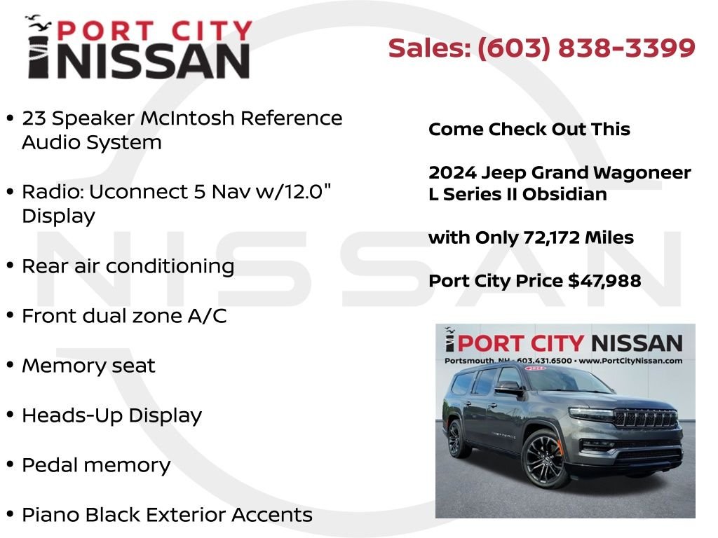 Used 2024 Baltic Gray Metallic Jeep Series II obsidian w/panoramic roof image 33