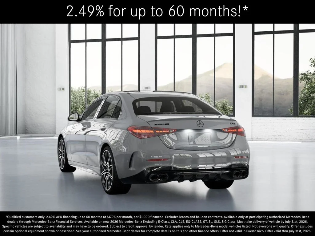 New 2026 MANUFAKTUR Alpine Grey Mercedes-Benz AMG® C 43 4MATIC Sedan image 27