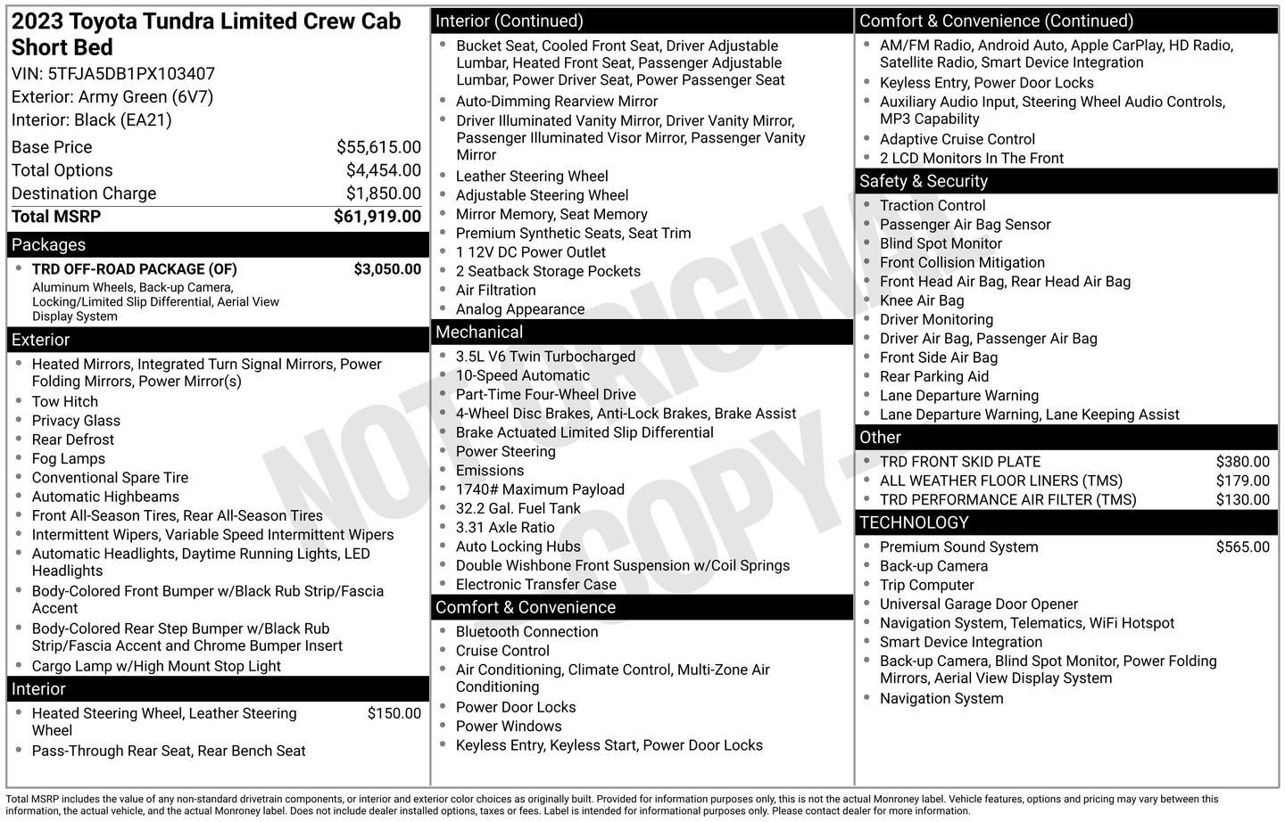 Used 2023 Green Toyota Limited image 3