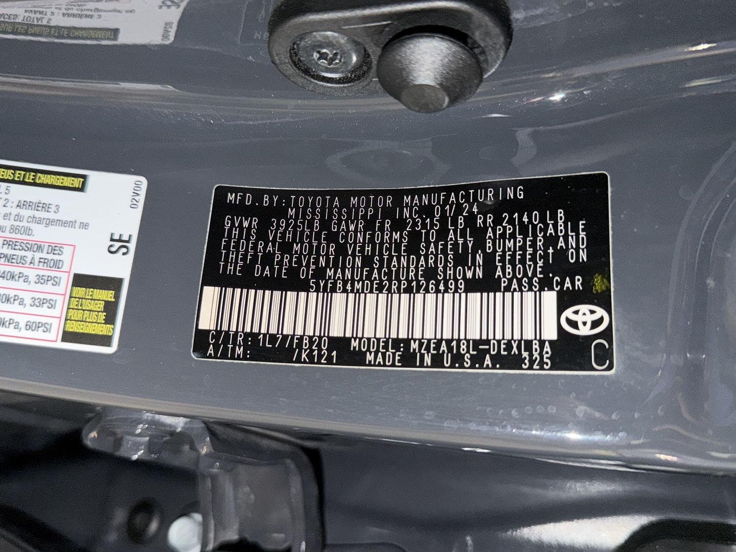 Certified Used 2024 Underground Toyota LE image 40
