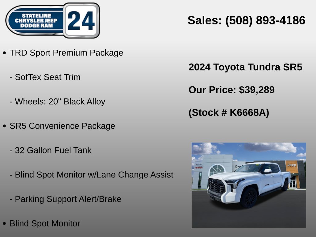 Used 2024 White Toyota SR5 image 5