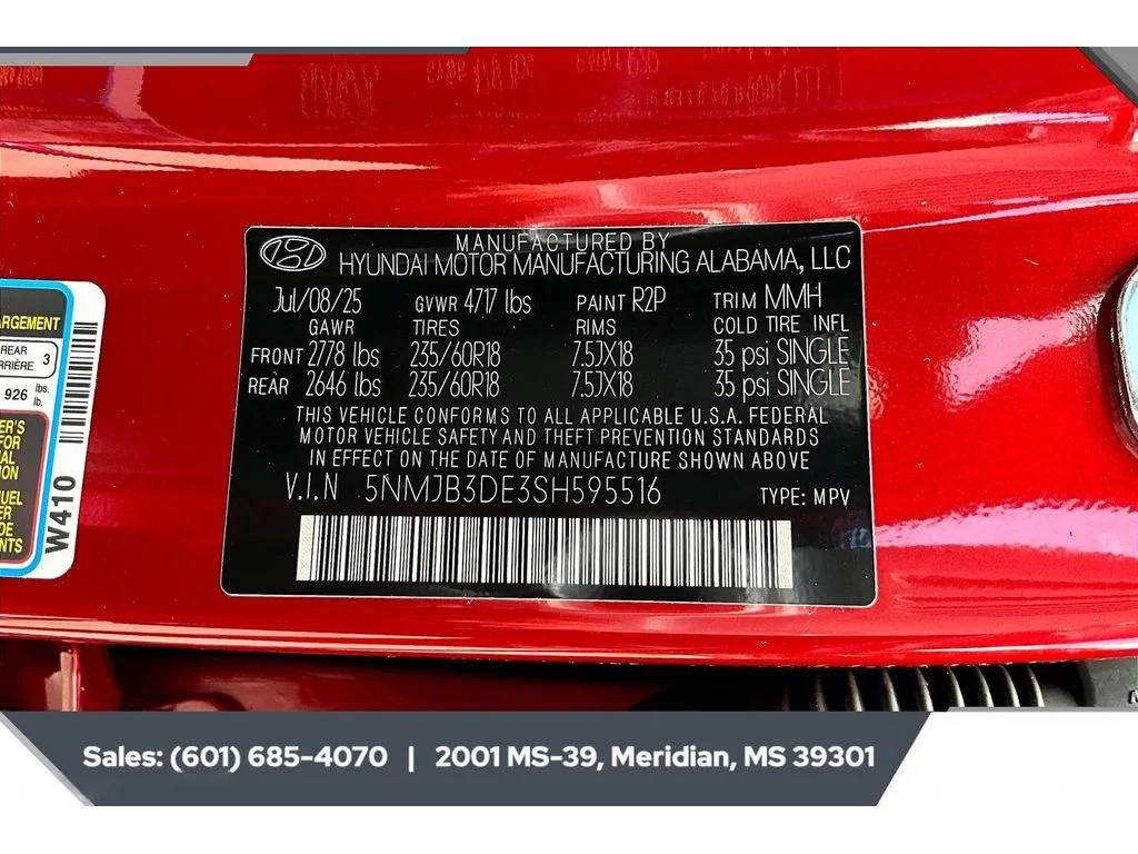 Used 2025 ULTIMATE RED Hyundai SEL image 7