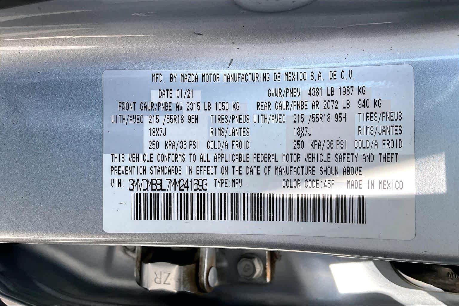 Used 2021 Sonic Silver Metallic Mazda Select image 32