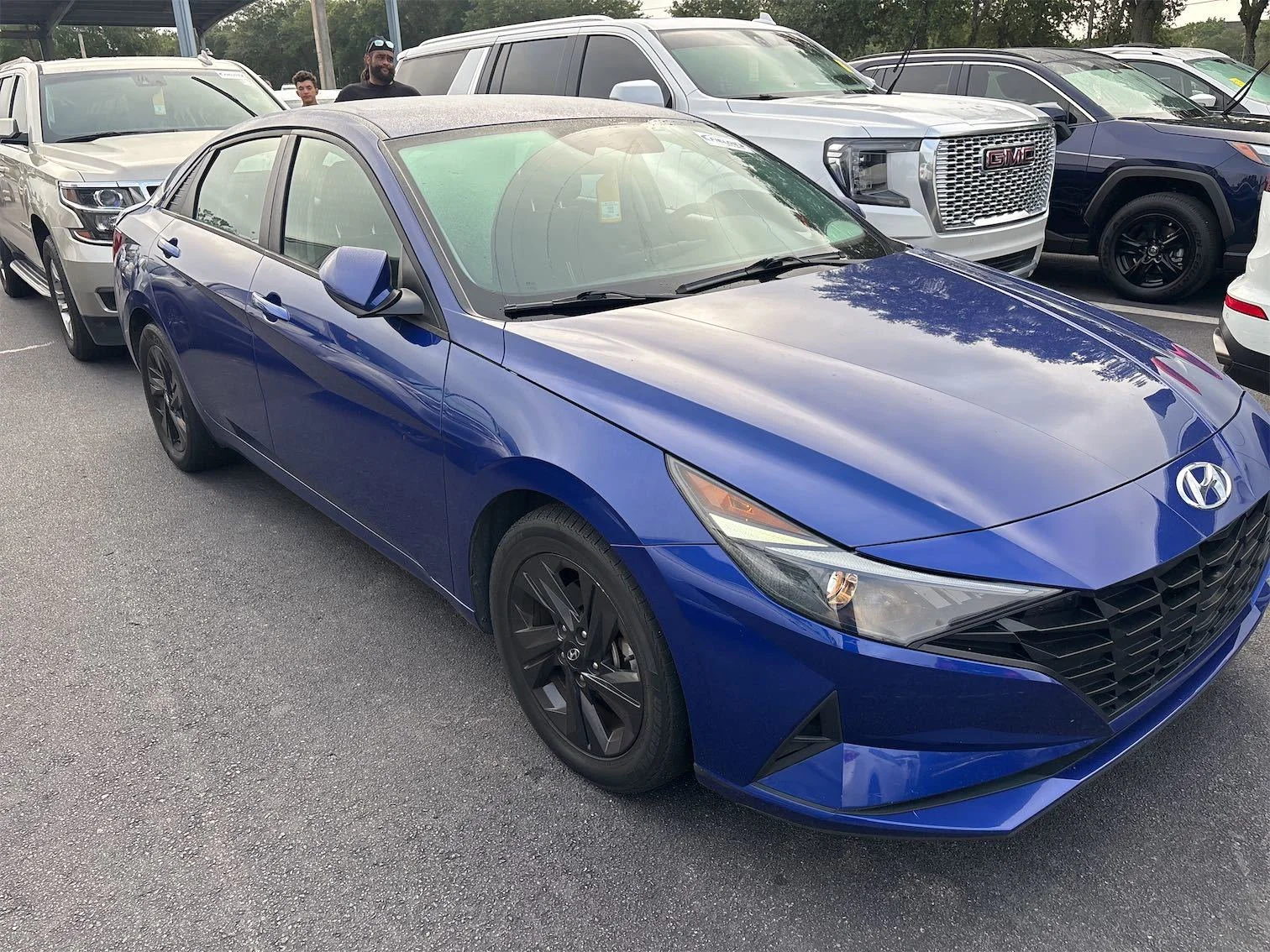 Used 2021 Intense Blue Hyundai SEL image 1