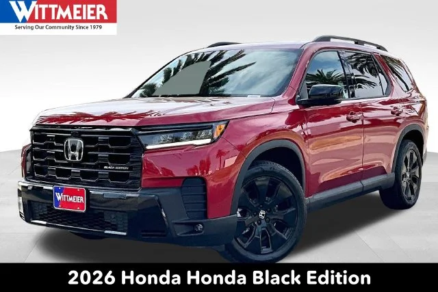 New 2026 Radiant Red Metallic II Honda AWD Black Edition image 1