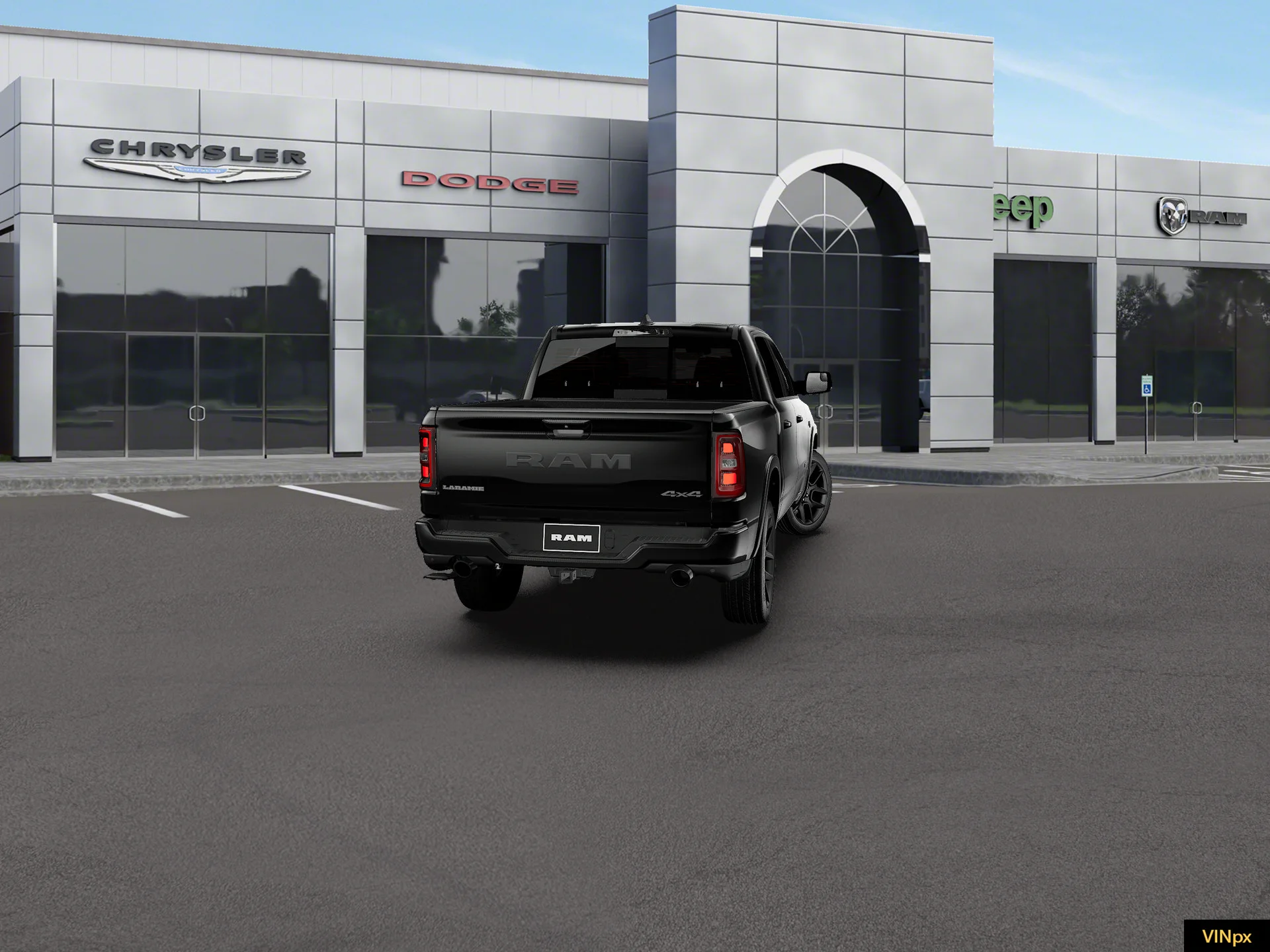 New 2027 Diamond Black Crystal Pearlcoat Ram Laramie image 14