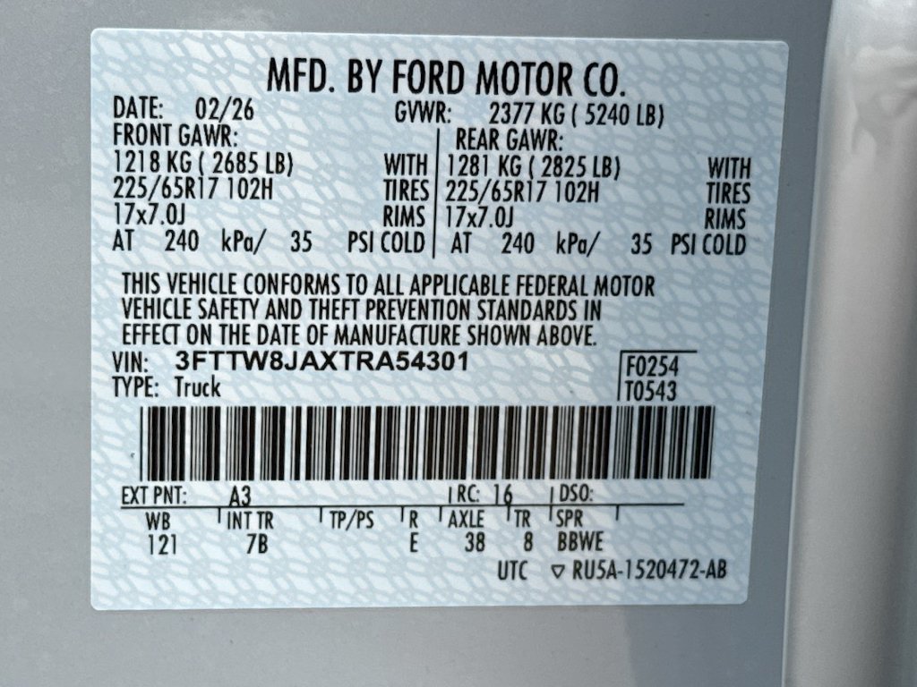 New 2026 Space White Metallic Ford XLT image 28