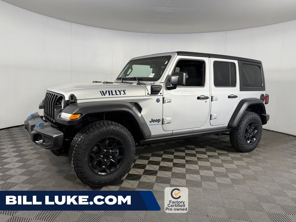 Certified Used 2023 Silver Jeep Willys 4xe image 1