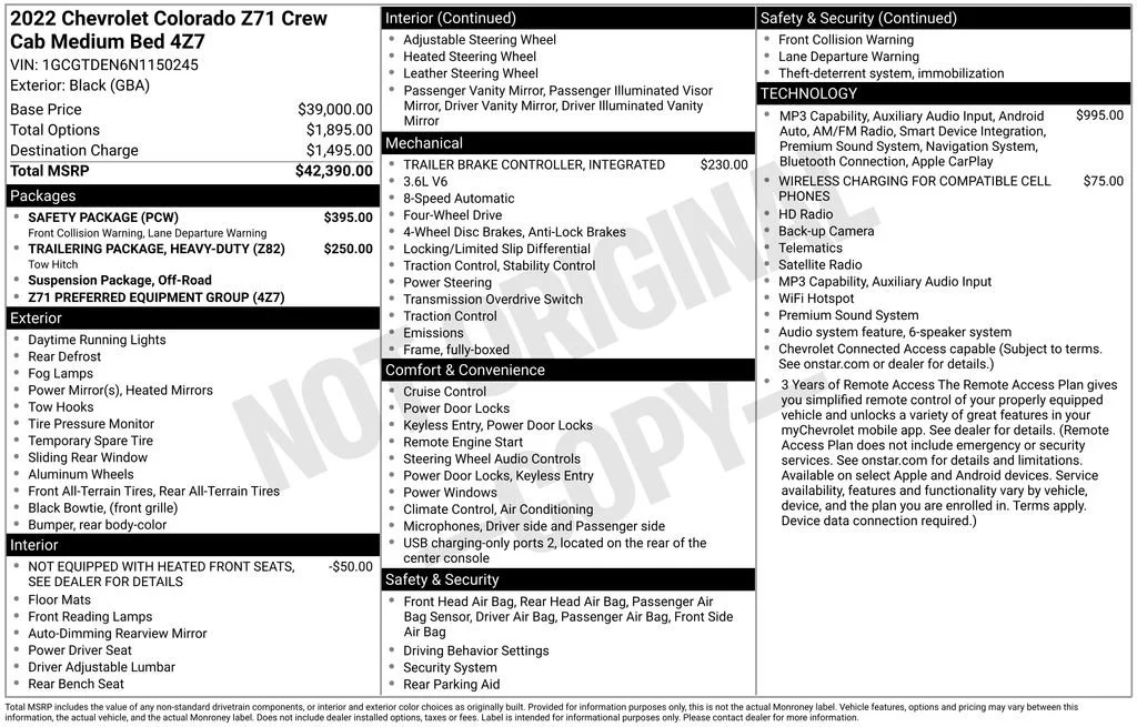 2022 Chevrolet Colorado Z71 - Photo 55