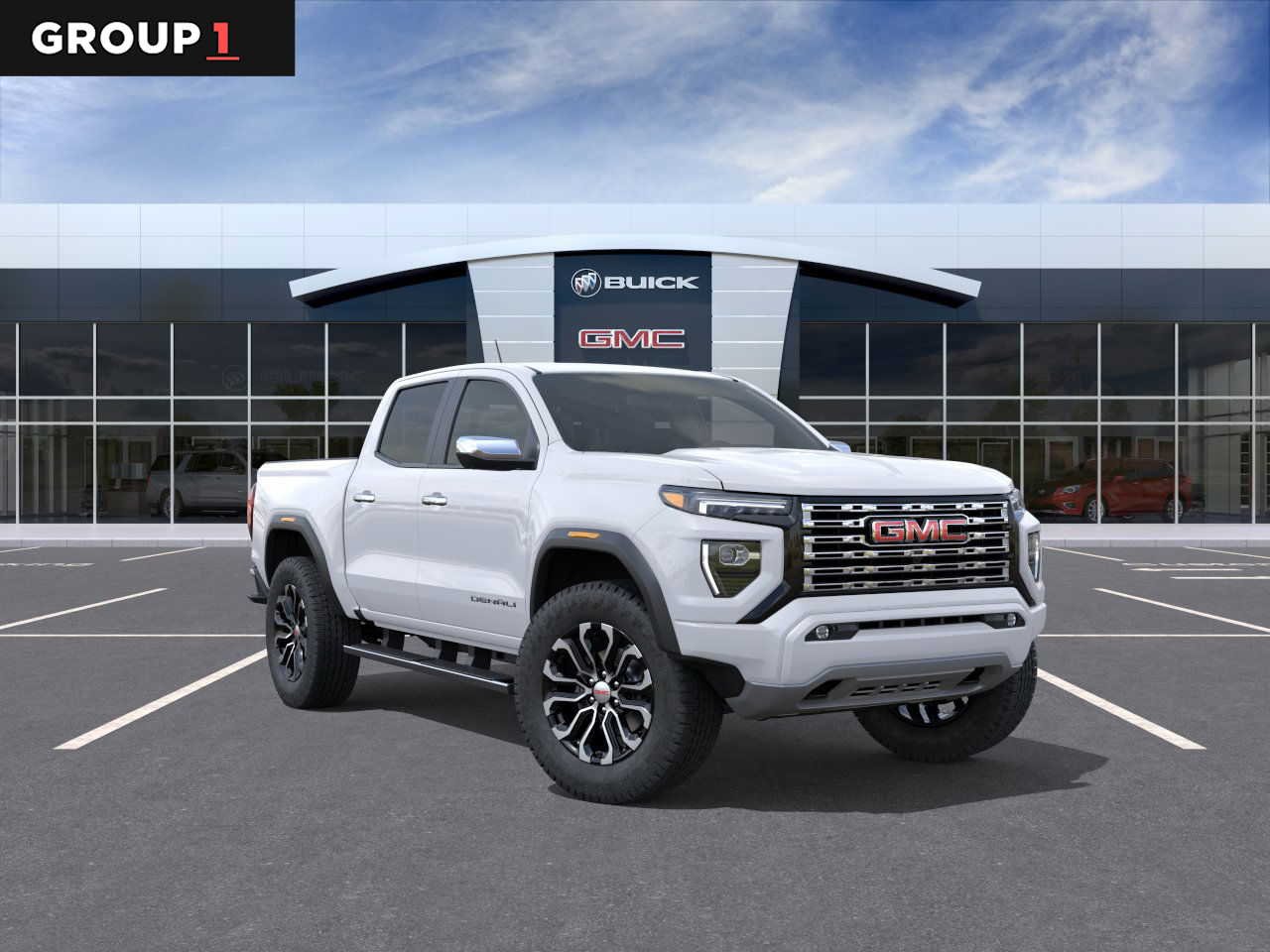 Summit White 2026 GMC Canyon Denali Crew Cab 4WD Pickup Truck Four-Wheel Drive