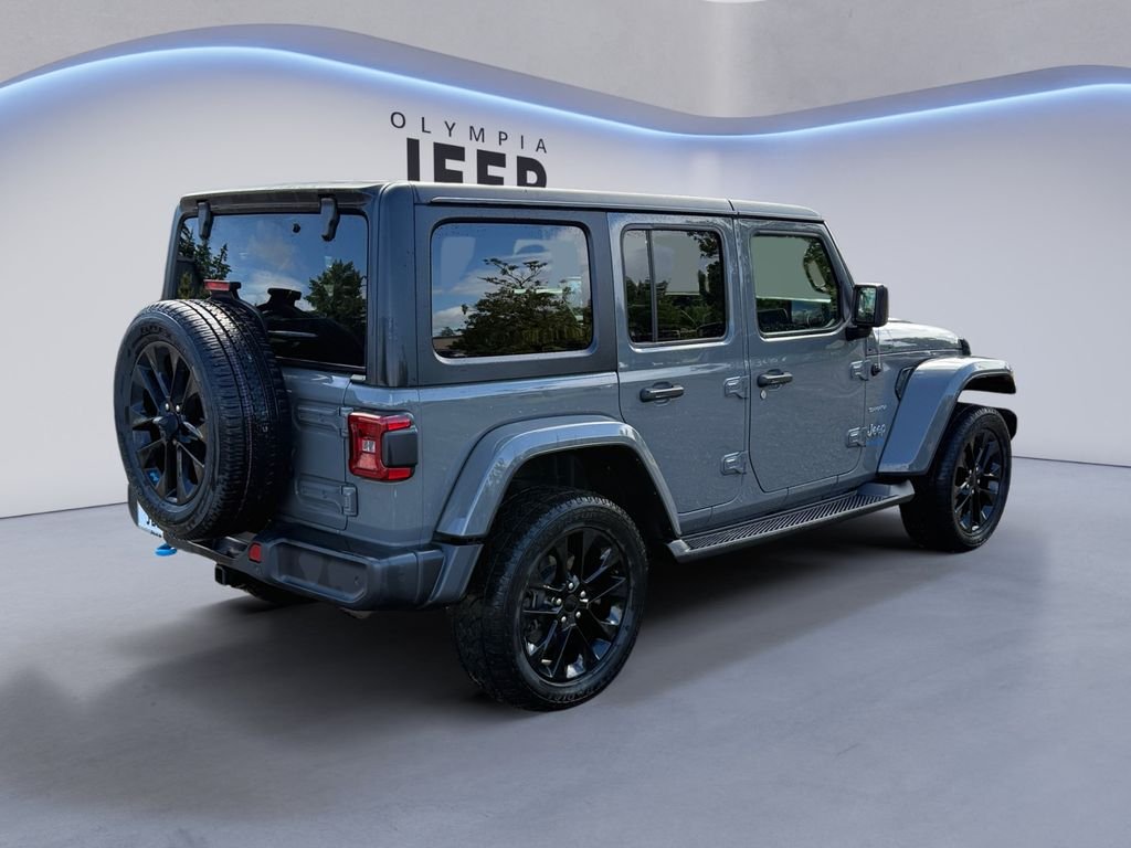 Used 2022 Gray Jeep Unlimited Sahara 4xe image 6