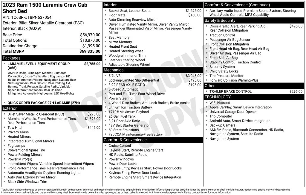 Used 2023 Silver Ram Laramie image 31