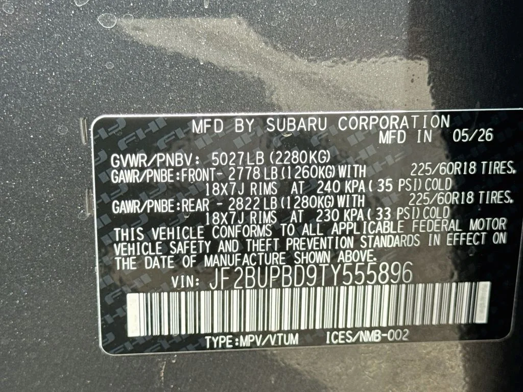 New 2026 Gray Subaru Premium image 43