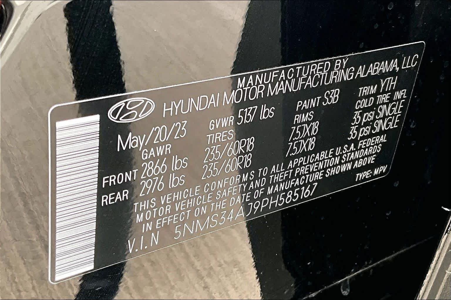 Certified Used 2023 Twilight Black Hyundai SEL image 33