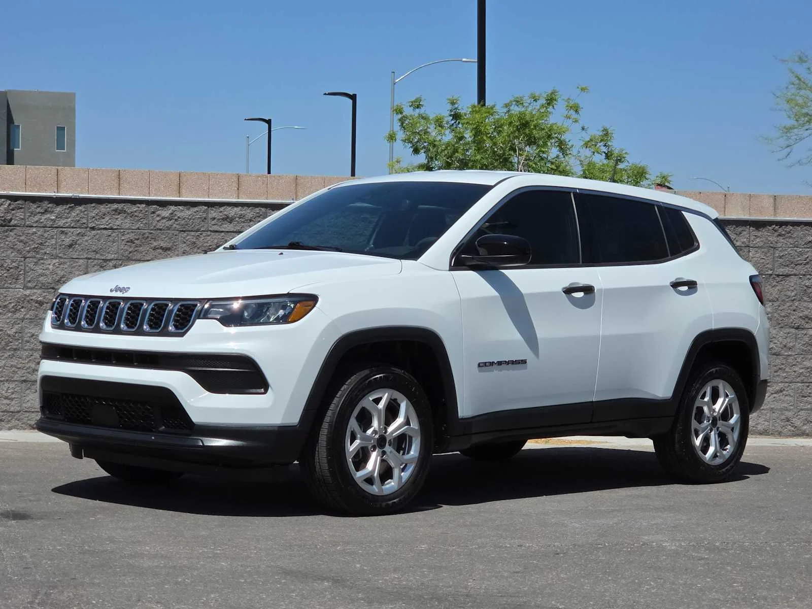 Used 2025 Bright White Clearcoat Jeep Sport image 5