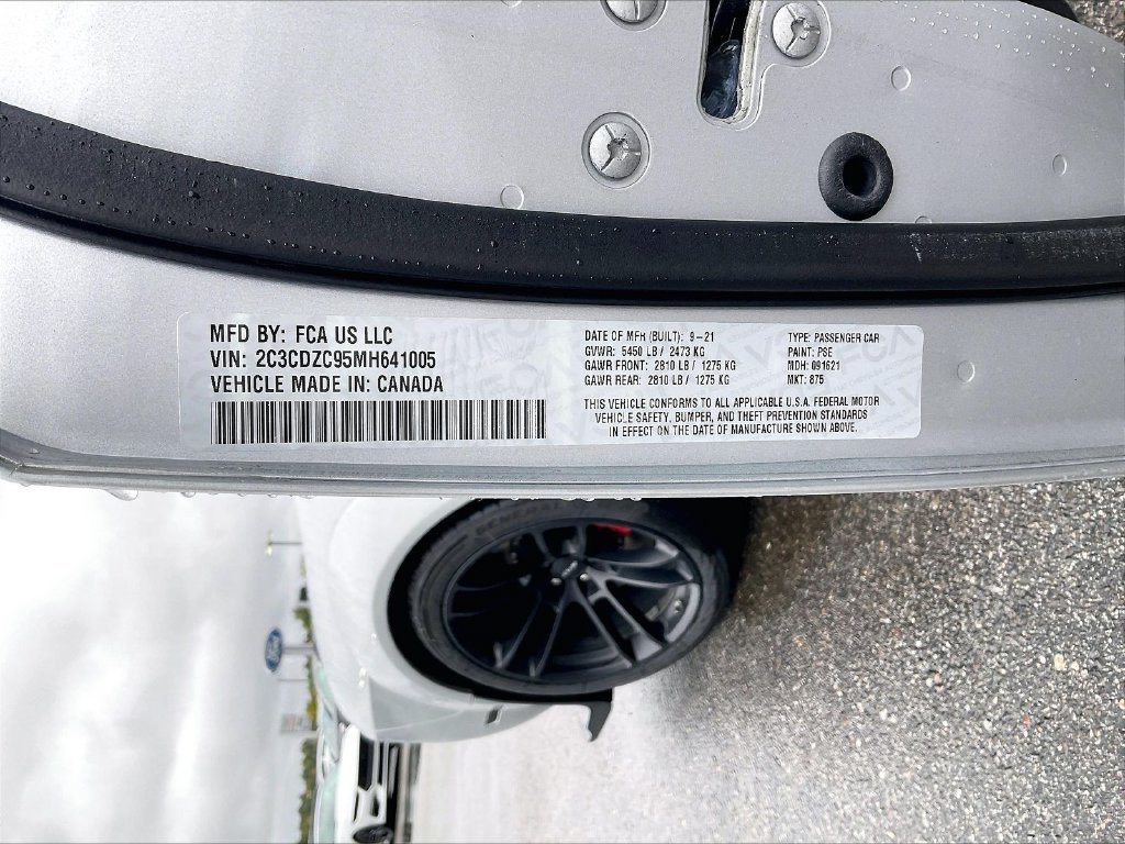 Used 2021 Triple Nickel Clearcoat Dodge SRT Hellcat Widebody image 31