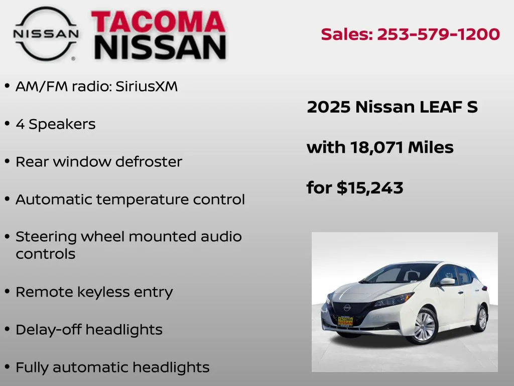 Certified Used 2025 White Nissan S image 7