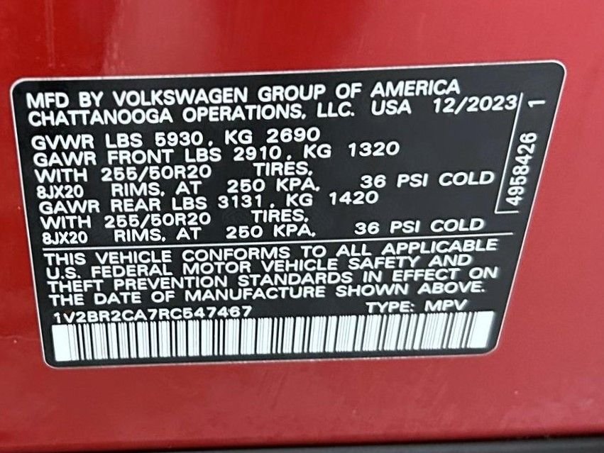 Used 2024 Blue Volkswagen 2.0T SEL image 27