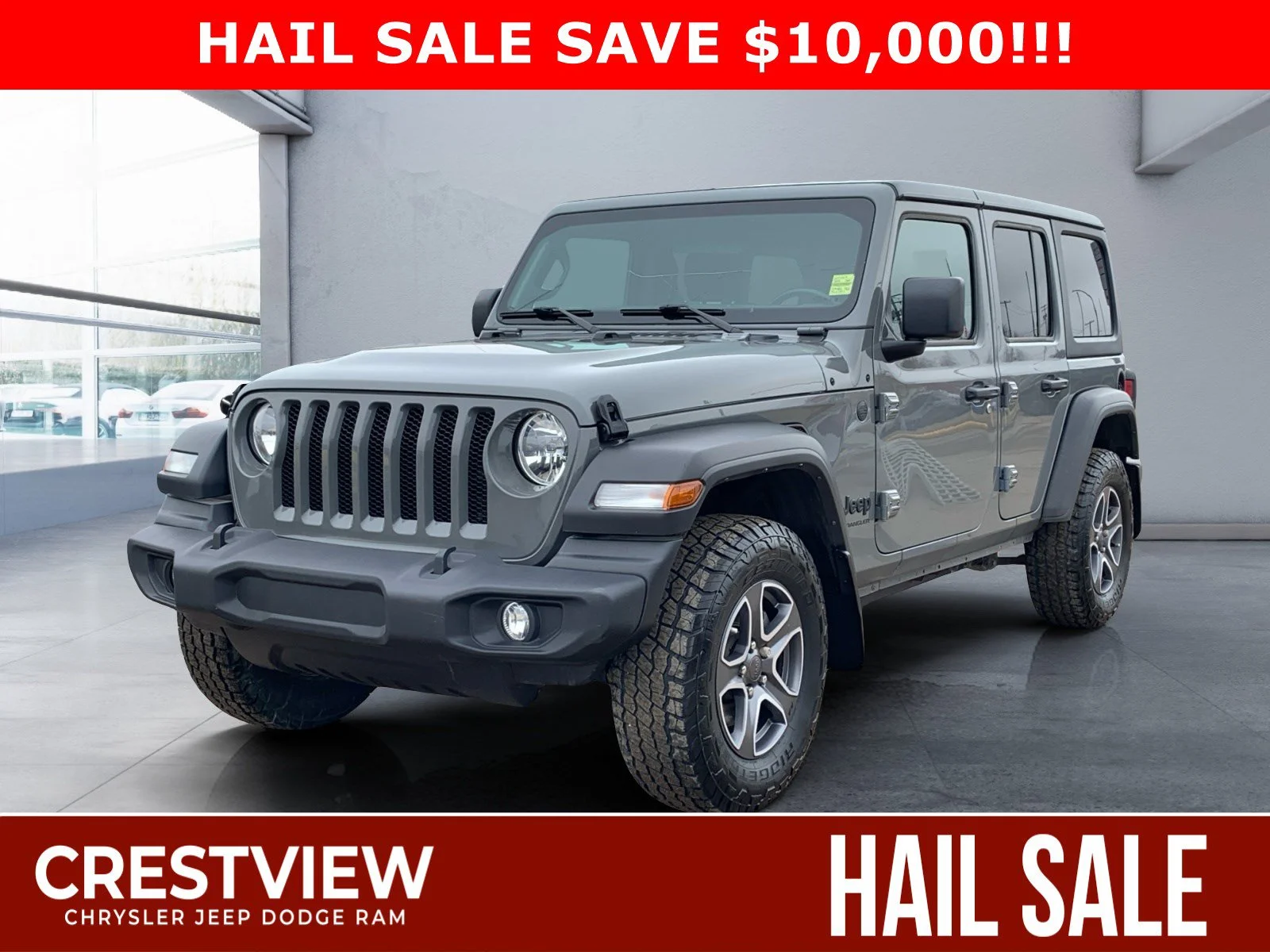 Certified Used 2023 Gray Jeep Sport S image 1