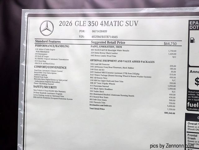 New 2026 MANUFAKTUR Moonlight White Metallic Mercedes-Benz GLE 350 image 58