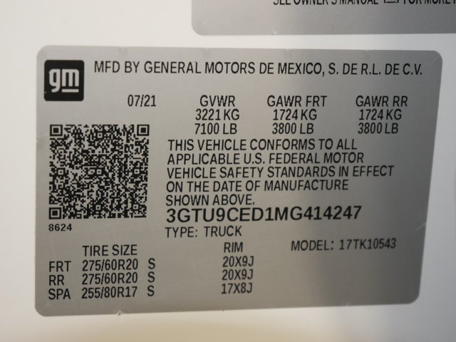 Used 2021 Summit White GMC Crew Cab Elevation w/ X31 Off-Road Pkg image 30