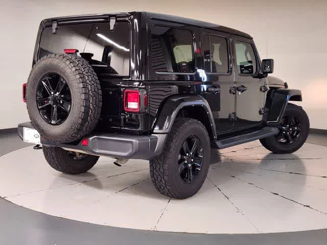 Used 2021 Black Clearcoat Jeep Unlimited Sahara Altitude image 2