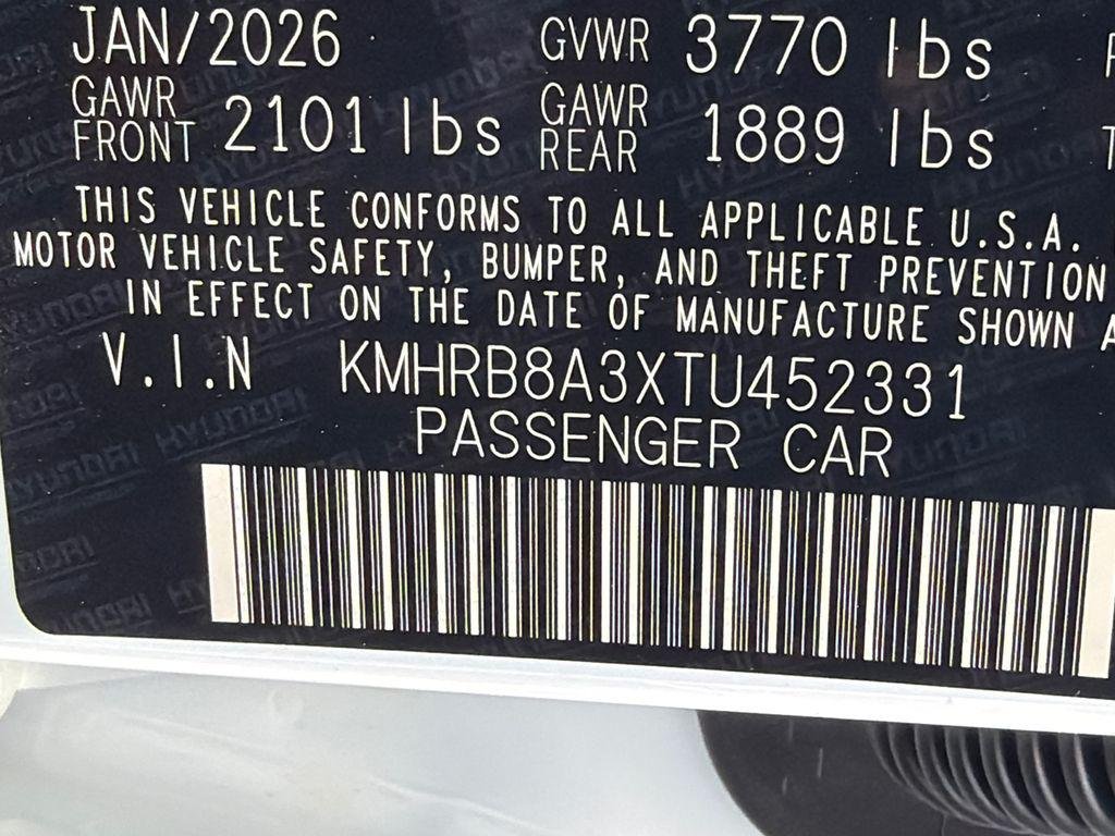 New 2026 White Hyundai SE image 31