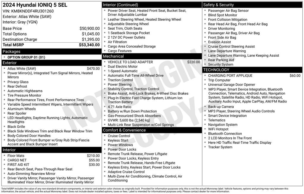 Used 2024 White Hyundai SEL image 2